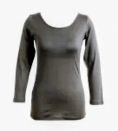 シルク100 カップ インナー トップス イーズクリエーション グレー