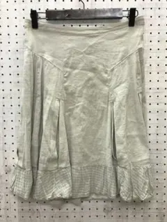 ガーリー モード イタリア製古着 プリーツ風ステッチ装飾 デザイン ミニスカート