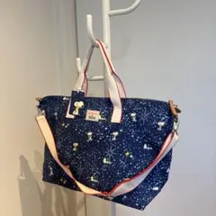 スヌーピー柄 ボストンバッグ 大容量