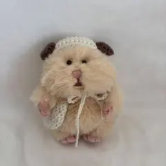 はむにぎり ぬい服 ぬいぐるみ 着ぐるみ 被り物 ひつじボンネット 白26
