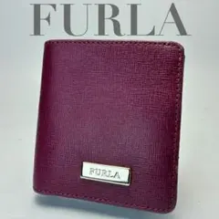 035 FURLA レザー コンパクトウォレット 二つ折り財布のサムネイル