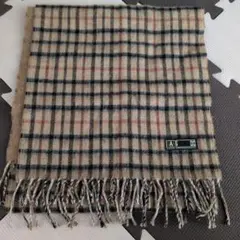 DAKS チェック柄マフラー ベージュ系