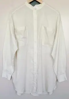 AMERICAN HOLIC アメホリバンドカラー 白 長袖　バックシャン M