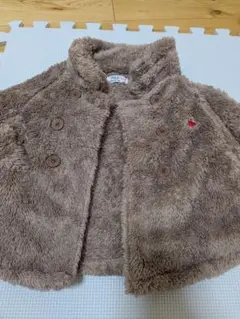 POLO Baby ベージュ フリースポンチョ
