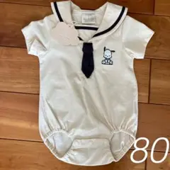 新作 バースデイ フタフタ ポチャッコ セーラー襟付き ロンパース