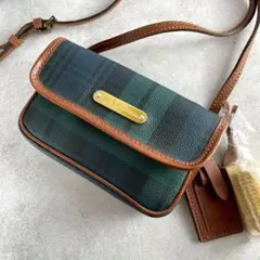 新品未使用✨ポロラルフローレン ミニショルダーバッグ　チェック　グリーン