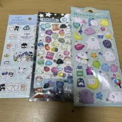 ぷっくりシール サンリオ しろたん×はぴだんぶい おばけ