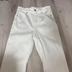 ハイウエスト デニムパンツ ホワイトのサムネイル