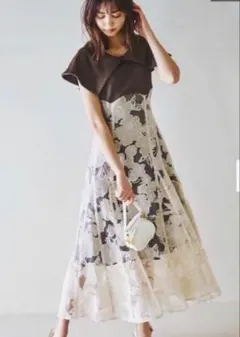 dazzlin オパールフラワーコルセットワンピース