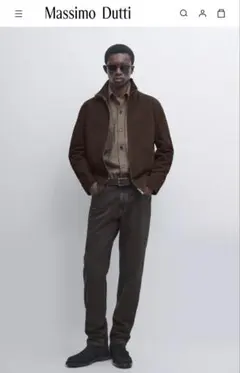 ナルト様 Massimo Dutti スウェード調 ブルゾン ライダース M 2026年最新】Massimo Dutti メンズ レザージャケット・ライダースの