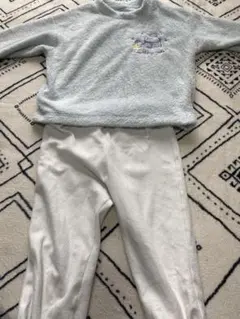 UNIQLOすみっこぐらし とかげ 水色 フリースセット　110cm