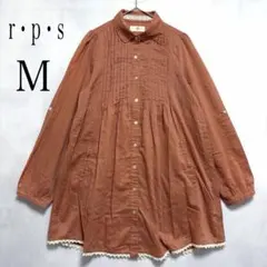r p s アールピーエス 長袖シャツ シャツワンピース オレンジ M