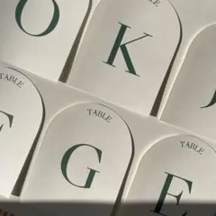 テーブルナンバー　ウェディングアイテム　ペーパーアイテム