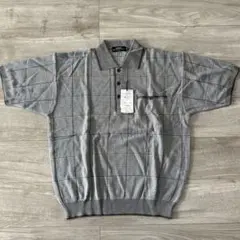 ［新品］LORDY ポロシャツ グレー チェック柄 日本製