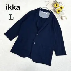 【ikka イッカ】テーラードジャケット メンズ ネイビー 紺色 カジュアル L