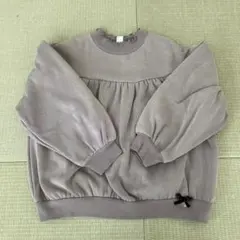 アプレレクール　 フリル付き トレーナー　裏起毛　120 ブラウン　トップス