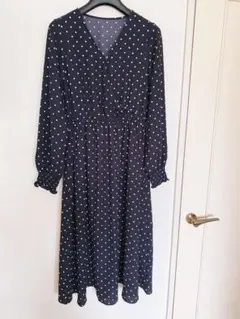 GU ドット　カシュクール　ワンピース