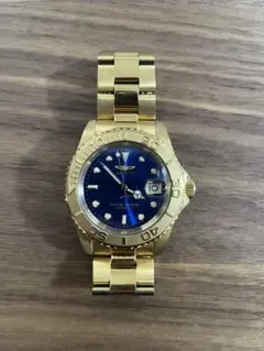 INVICTA 青文字盤ゴールド
