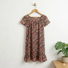 夏用 ワンピース レディース 半袖 小花柄 トゥービーバイアニエスベー Mサイズ