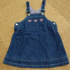 moujonjon デニム ジャンパースカート 90センチ