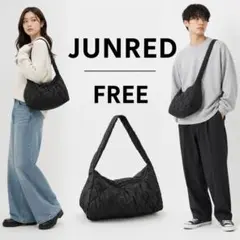 JUNRED キルトビッグショルダー 黒　ユニセックスのサムネイル