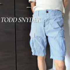 TODD SNYDER ストライプ柄ハーフパンツ サイズ28のサムネイル