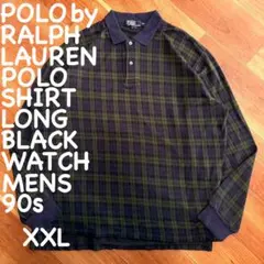⭐️90s⭐️ポロラルフローレン ポロシャツ XXL カナダ製 ブラックウォッチ
