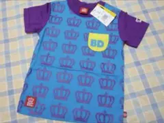 BABYDOLL 胸ポケ総柄＊半袖Tシャツ　120cm ターコイズ　王冠のサムネイル