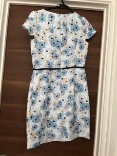 ⭐︎春の再値下げ【美品】レッセパッセ　花柄半袖ひざ丈ワンピース36