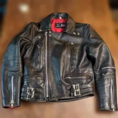 ダブルライダースジャケット 赤