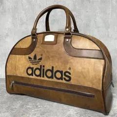 【激渋 70s vintage adidas レザー調 ボストンバック 英国製】