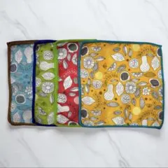 フルーツ柄 マイクロファイバークロス4枚セット　掃除に◎