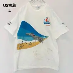 【ヘインズ】半袖Tシャツ US古着 アメリカ古着 ホワイト Lサイズ