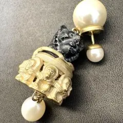 極美品/超希少✨ディオール ピアス トライバル パール ライオン モチーフのサムネイル