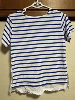 ボーダー半袖Tシャツ Mサイズ　青色