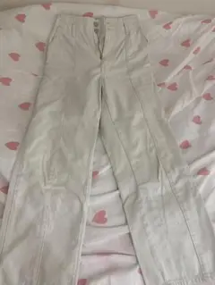 ホワイト ハイウエストパンツ Sサイズ