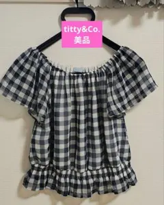 titty&Co. チェック柄オフショルダーブラウスのサムネイル