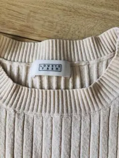 【値下げ】【早い者勝ち】LOWRYS FARM リブ編み長袖ニット アイボリー