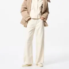 UNIQLO ドレープワイドフレアジーンズ　22