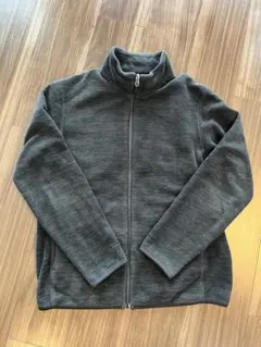 ユニクロ　ダークグレー フリースジャケット フルジップ