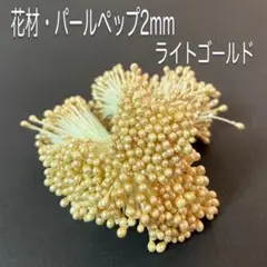 花材・花芯・フラワーペップ・パールペップ2mm・ライトゴールド3束セット