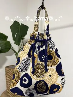 ❁北欧風巾着バック　ハンドメイド ❁