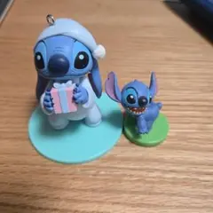 ディズニー スティッチ フィギュア 2点セット クリスマス もぐもぐ