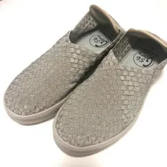 Gomu56 ゴムゴム　スリッポン　編み込み　Ｌサイズ