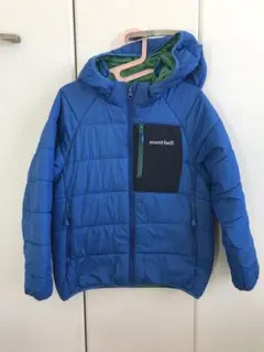 mont-bell サーマランドパーカ　リバーシブル 青×緑　120