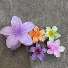 プライズ品 プルメリアヘアクリップ 5個セット