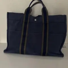 HERMES エルメス フールトゥ MM ネイビー×グリーンのサムネイル