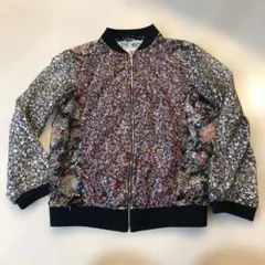 ZARA WOMAN シースルー フラワープリント 軽量ジャケット