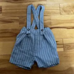 ベビーフォーマル　ストライプ　サスペンダーパンツ 90cm cottoli