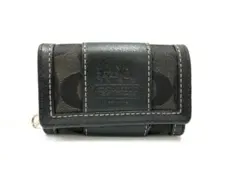 25R12-075-7 COACH コーチ 5連キーケース ブラック ブランド